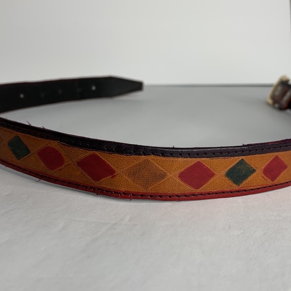 Small Genuine Leather Painted/Stained Diamond Patte… - Picture 2 of 11